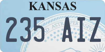 KS license plate 235AIZ
