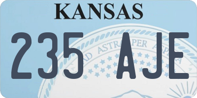 KS license plate 235AJE