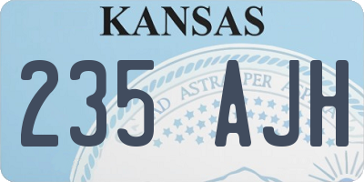 KS license plate 235AJH