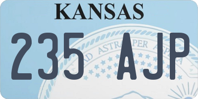 KS license plate 235AJP