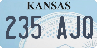 KS license plate 235AJQ