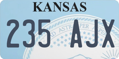 KS license plate 235AJX