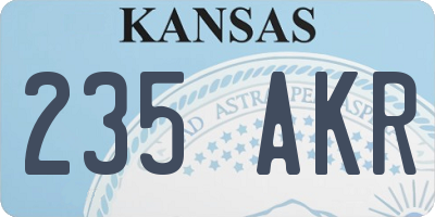 KS license plate 235AKR