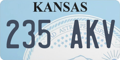 KS license plate 235AKV