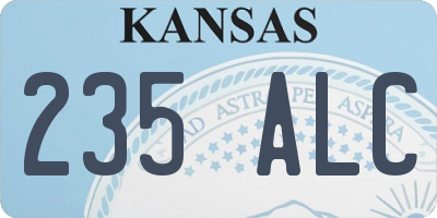 KS license plate 235ALC