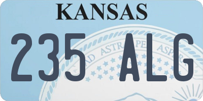 KS license plate 235ALG
