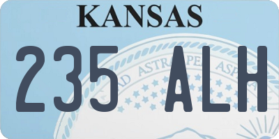 KS license plate 235ALH