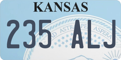 KS license plate 235ALJ