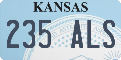 KS license plate 235ALS