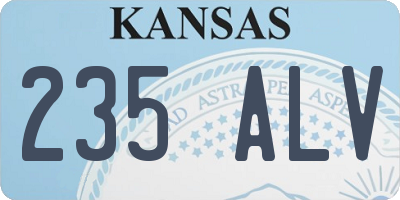 KS license plate 235ALV