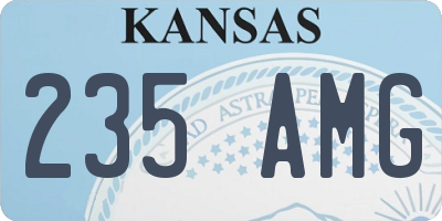 KS license plate 235AMG