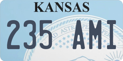 KS license plate 235AMI