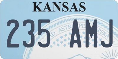 KS license plate 235AMJ