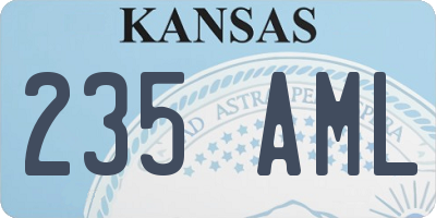 KS license plate 235AML