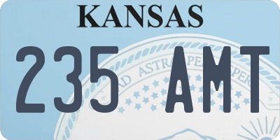 KS license plate 235AMT