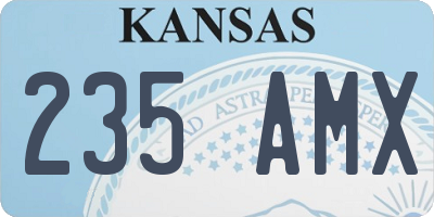 KS license plate 235AMX