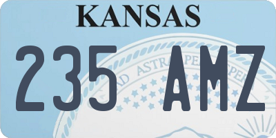 KS license plate 235AMZ