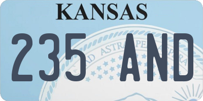 KS license plate 235AND