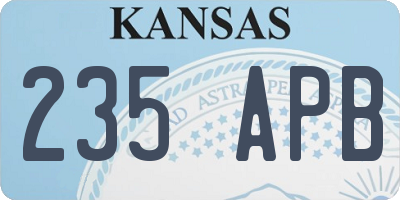 KS license plate 235APB