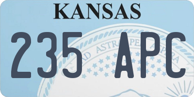 KS license plate 235APC
