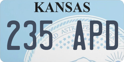 KS license plate 235APD