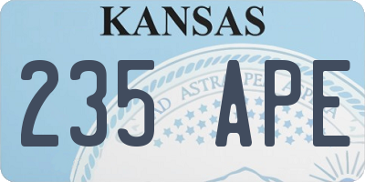 KS license plate 235APE