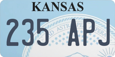 KS license plate 235APJ