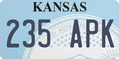KS license plate 235APK