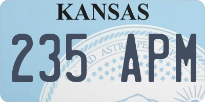 KS license plate 235APM