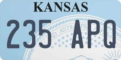 KS license plate 235APQ