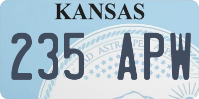 KS license plate 235APW