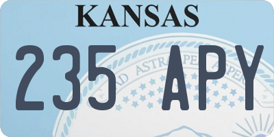KS license plate 235APY