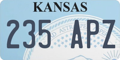 KS license plate 235APZ