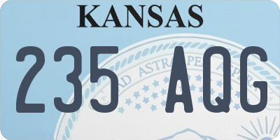 KS license plate 235AQG