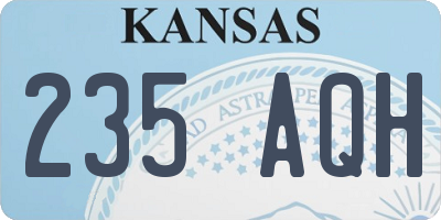 KS license plate 235AQH