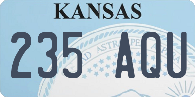 KS license plate 235AQU