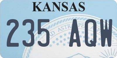 KS license plate 235AQW