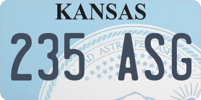 KS license plate 235ASG