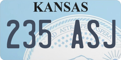 KS license plate 235ASJ