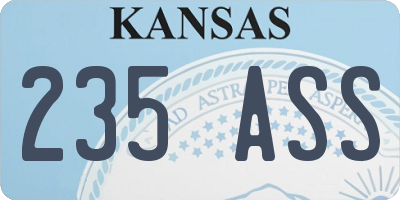 KS license plate 235ASS