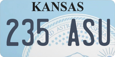 KS license plate 235ASU