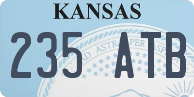 KS license plate 235ATB