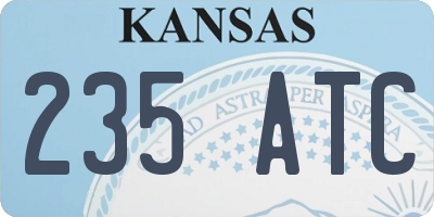 KS license plate 235ATC