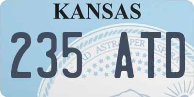 KS license plate 235ATD