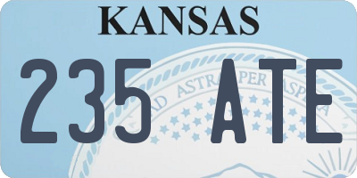 KS license plate 235ATE
