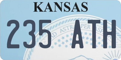 KS license plate 235ATH
