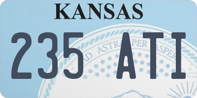 KS license plate 235ATI
