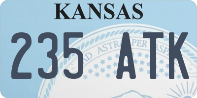KS license plate 235ATK