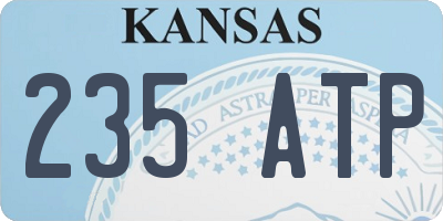 KS license plate 235ATP