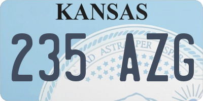 KS license plate 235AZG